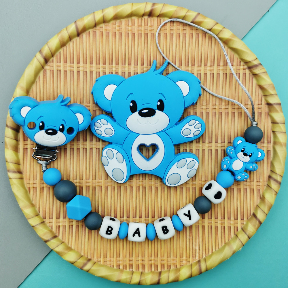 Baby Food Teether - Custom English Russian Silicone Letter Name