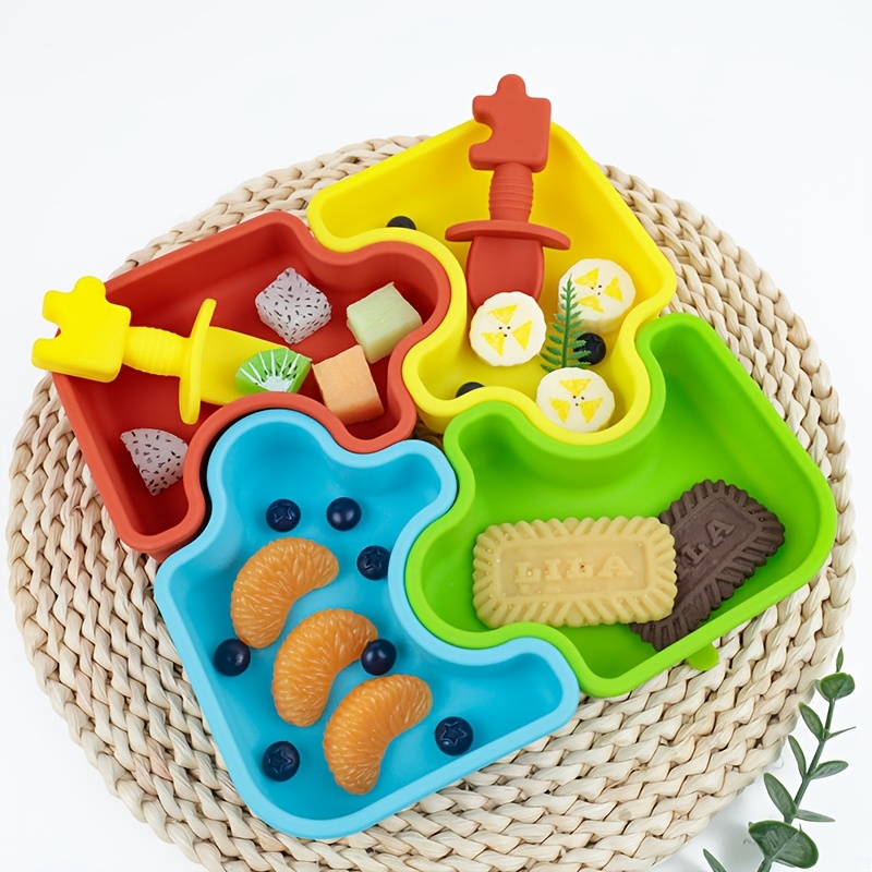 Baby Food Dinner - 6pcs/Set baby Silicone Feeding Utensil Includes