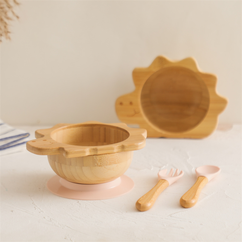 Baby Wooden Tableware Set Dino - Baby Food Dinner ulasan dan harga