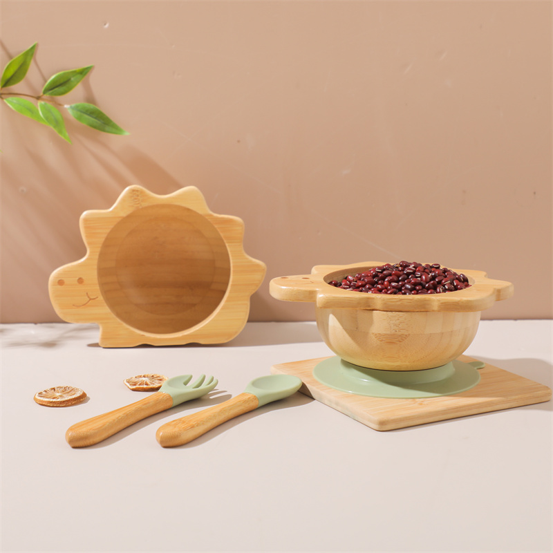 Baby Wooden Tableware Set Dino - Baby Food Dinner ulasan dan harga