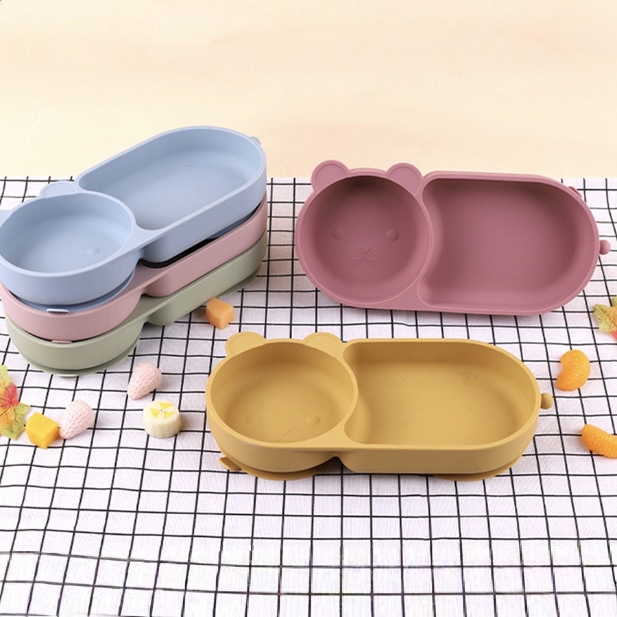 Baby Silicone Suction Cup Bowl - Baby Food Dinner ulasan dan harga