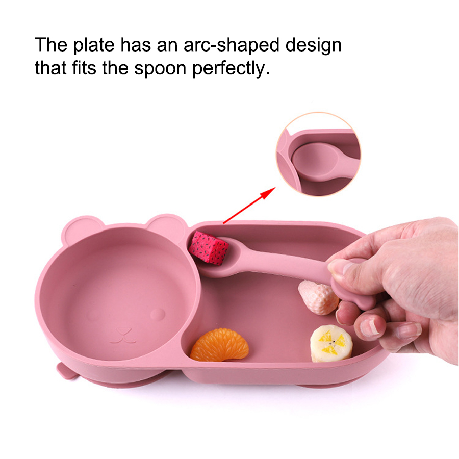Baby Silicone Suction Cup Bowl - Baby Food Dinner ulasan dan harga