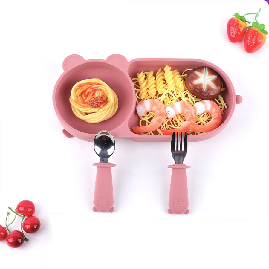 Baby Silicone Suction Cup Bowl - Baby Food Dinner ulasan dan harga
