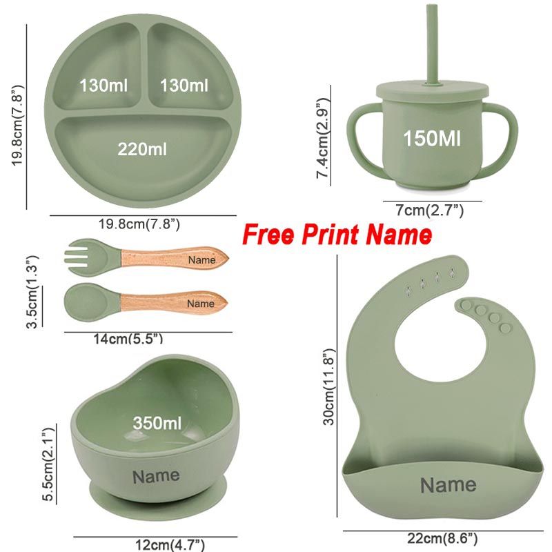 6Pcs Baby Feeding Set Free Per - Baby Food Dinner ulasan dan harga