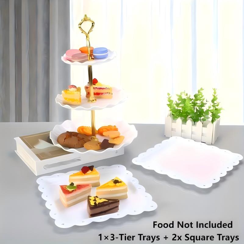 1/3/4/5PCS Decorative Food Tra - Baby Food Dinner ulasan dan harga