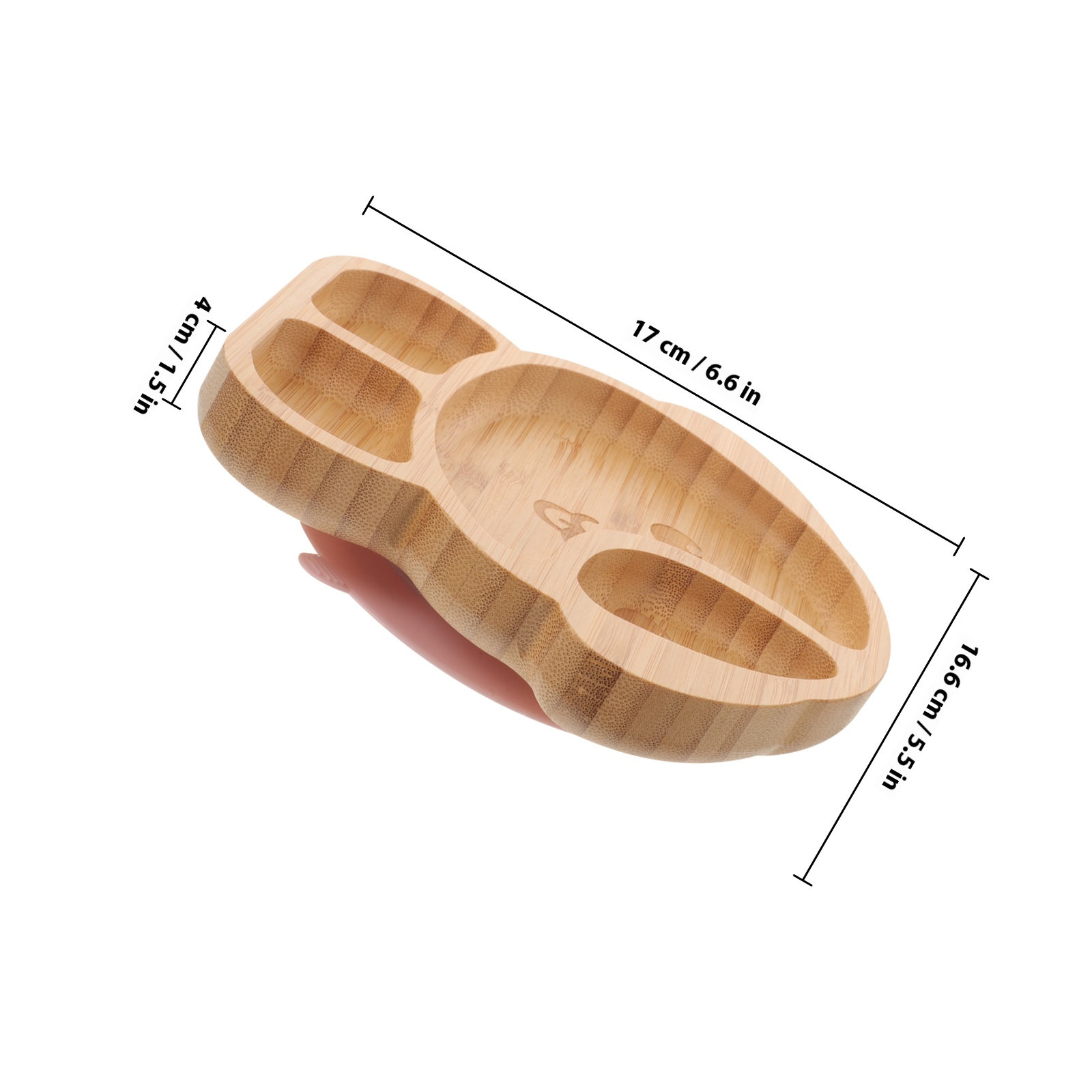 Divided Plate Wood Baby Food T - Baby Food Dinner ulasan dan harga