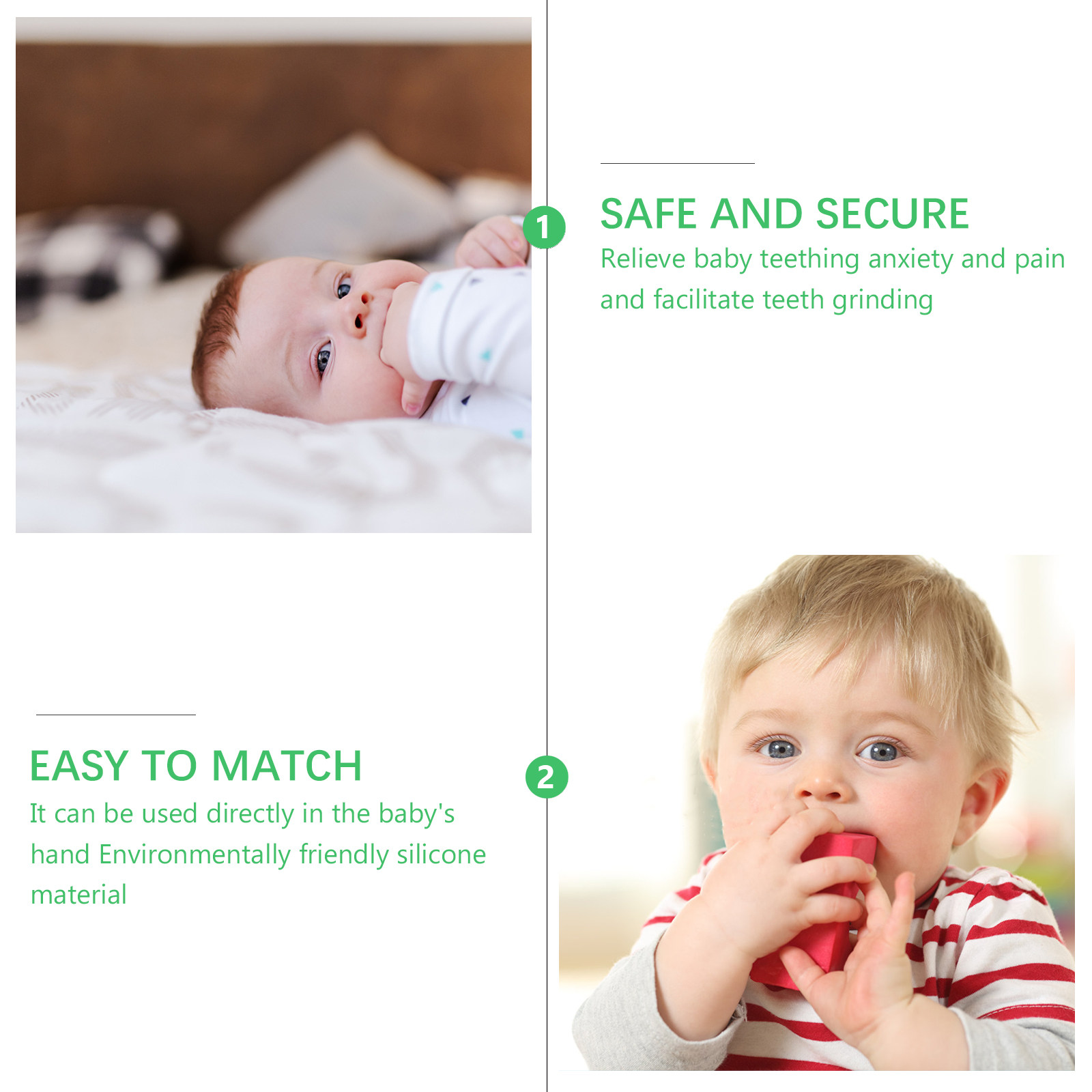 3Pcs Food Grade Silicone Baby  - Baby Food Teether ulasan dan harga
