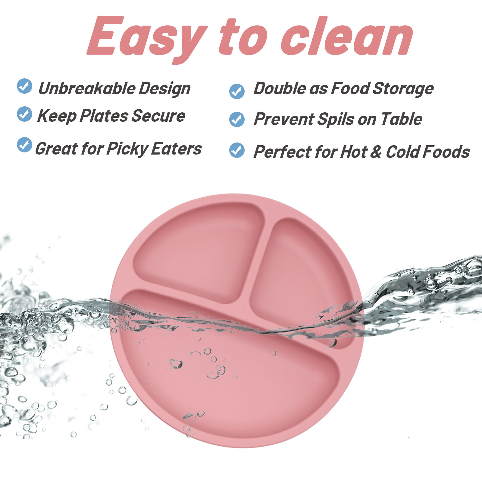 Food grade silicone split plat - Baby Food Dinner ulasan dan harga