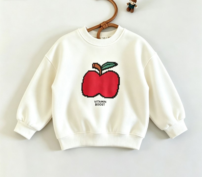 Small Child Crewneck Sweatshir - Baby Food Apple ulasan dan harga